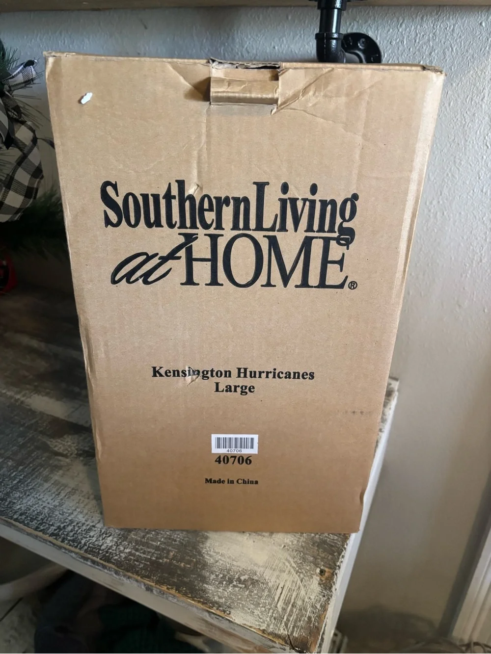 Southern Living At Home Large Kensington Hurricane Candle Holder 12-3/4 “